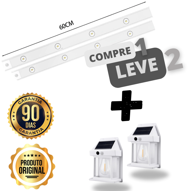 Compre 1 e Leve 2 - Luminária Slim Recarregável + BRINDE EXCLUSIVO