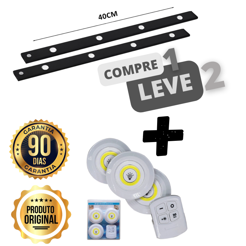 Compre 1 e Leve 2 - Luminária Slim Recarregável + BRINDE EXCLUSIVO