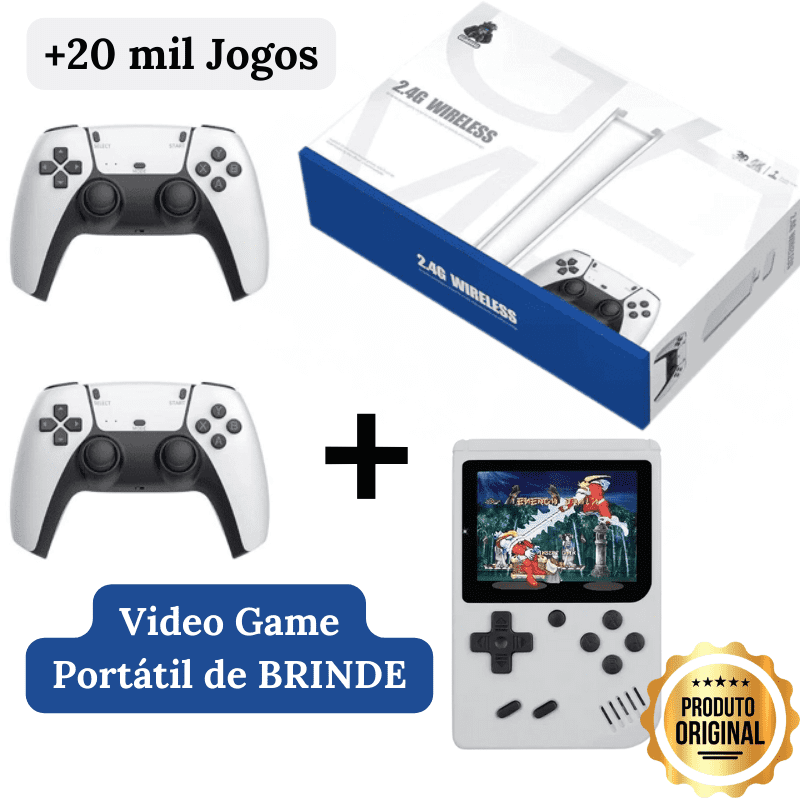 Game Stick 4K (+20 MIL JOGOS) + Game Portátil de BRINDE