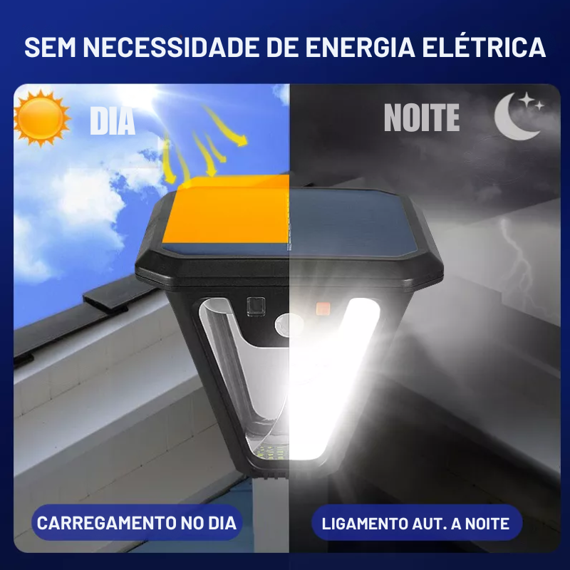 Luminária solar com controle remoto 5.0 - AMERYK