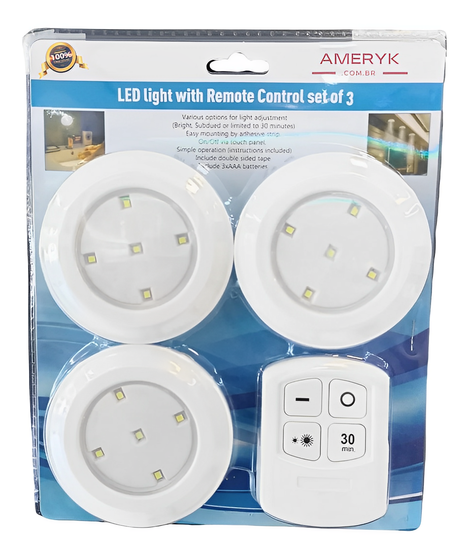 Oferta WhatsApp | Compre 3 e Leve 6 Spots | Led Ameryk com Controle Remoto - AMERYK