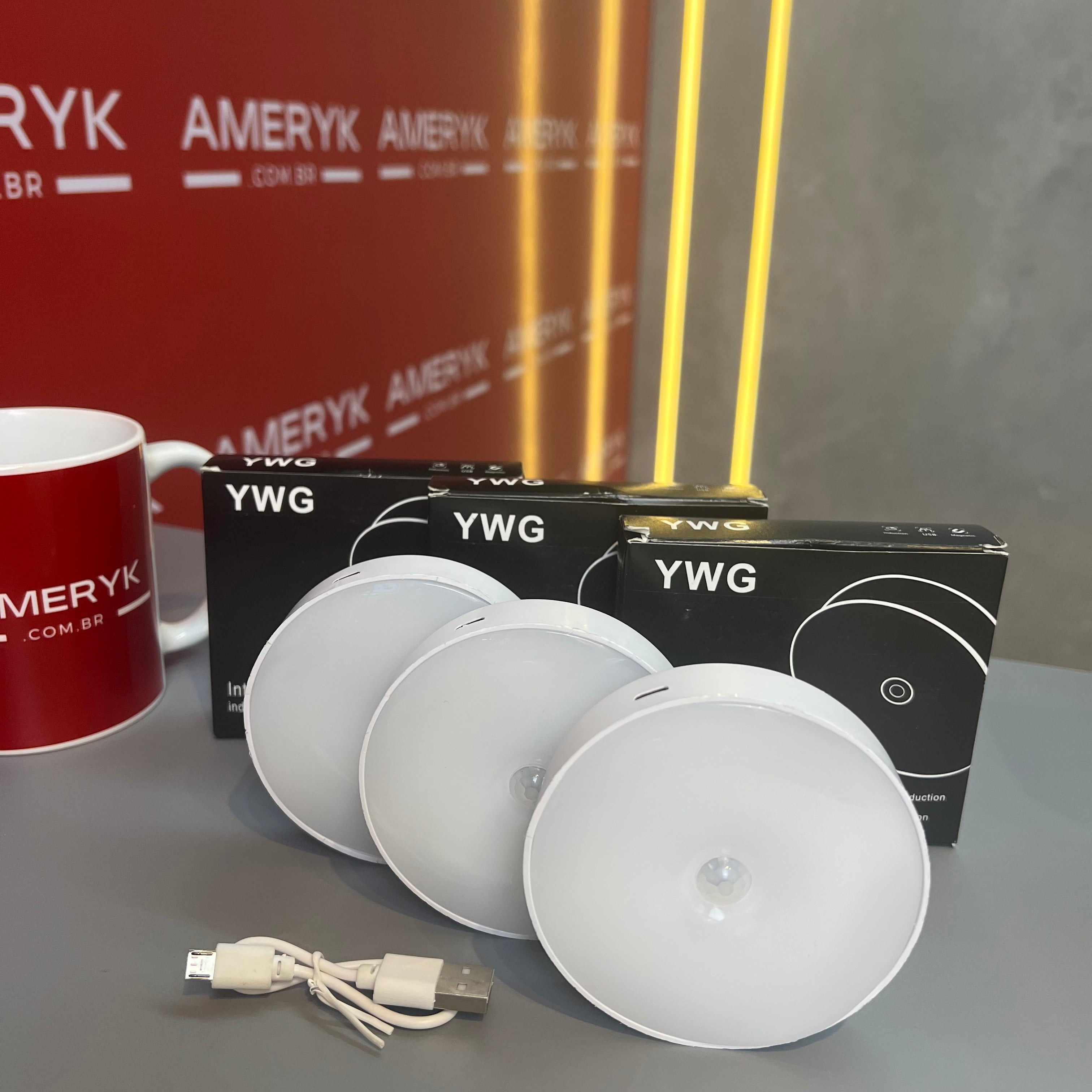 Kit Luminárias com sensor de presença - FRETE GRÁTIS - AMERYK