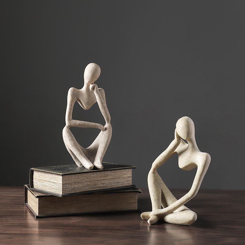 Escultura de Arte Moderna Pensador para Decoração - AMERYK